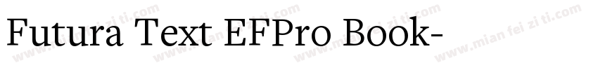 Futura Text EFPro Book字体转换